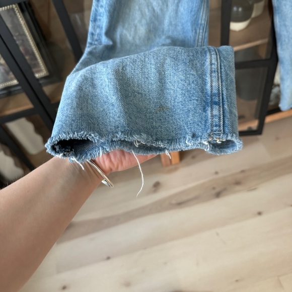 rag & bone maya high rise ankle straight jeans light wash raw hem - Picture 8 of 11